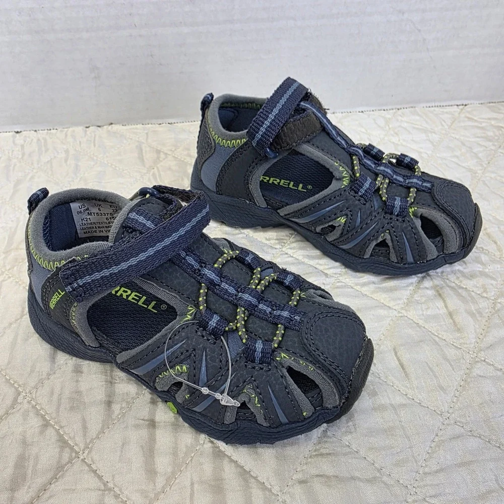 Merrell Kid's Hydro Junior Sport Sandal Blue/Green Size 6M TODDLER